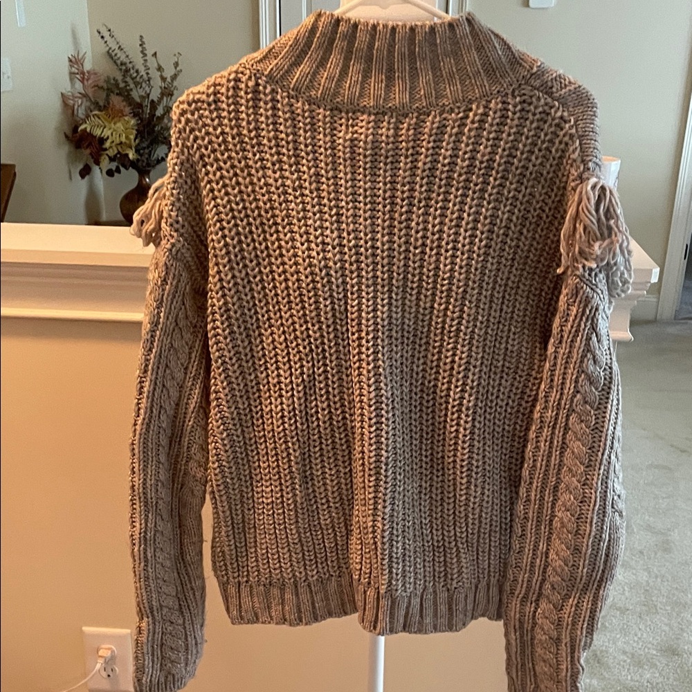 Universal Thread Taupe Cable Knit Turtleneck Swea… - image 4